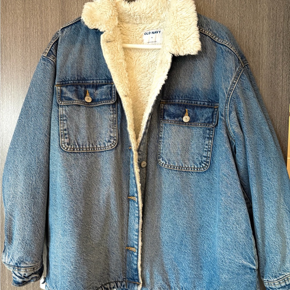Old Navy Cream Sherpa Jacket